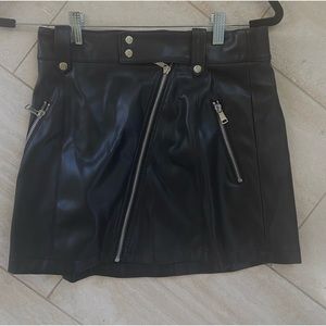 Faux leather skirt